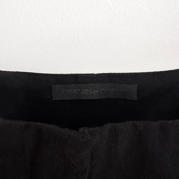 Creatures of Comfort black cotton crescent pant high waisted barrel XS S 25 26 - Picture 7 of 9